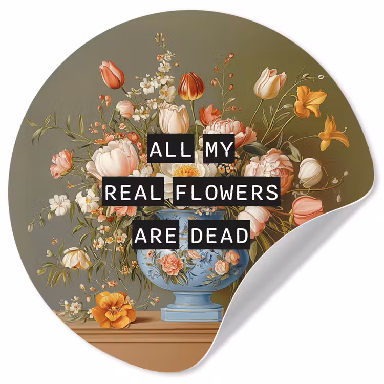 Behangcirkel - Bloem - Quote - Vintage - Art — 1