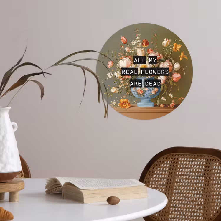 Behangcirkel - Bloem - Quote - Vintage - Art — 4