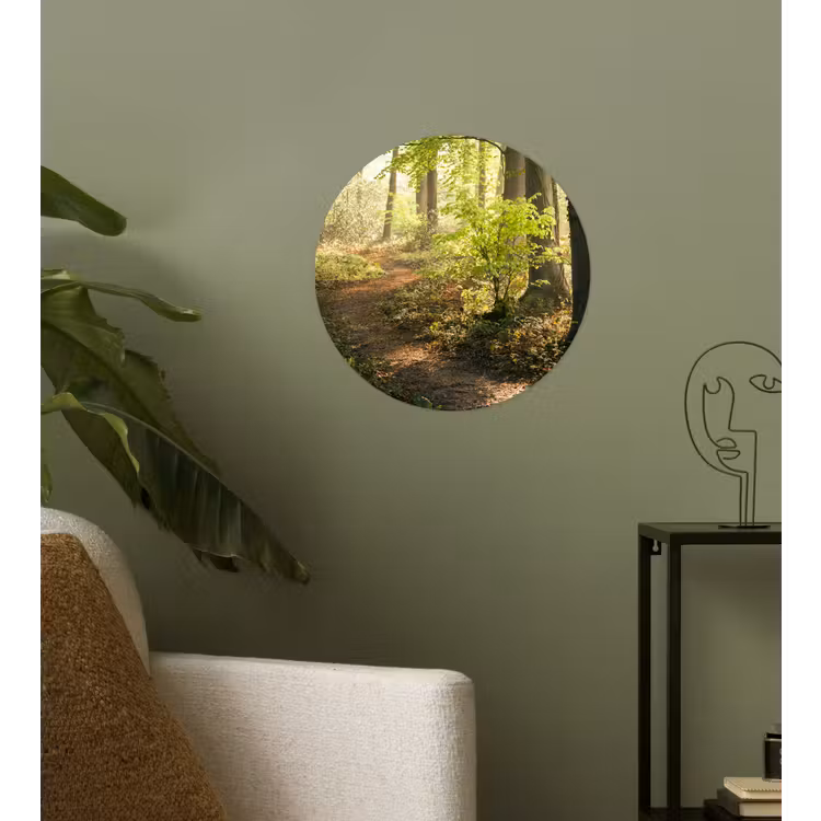 Behangcirkel - Bos - Bomen - Pad - Zon - Planten - Bladeren - Natuur — 3