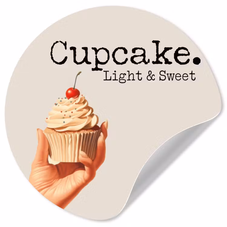 Behangcirkel - Cupcake - Zoet - Kers — 1