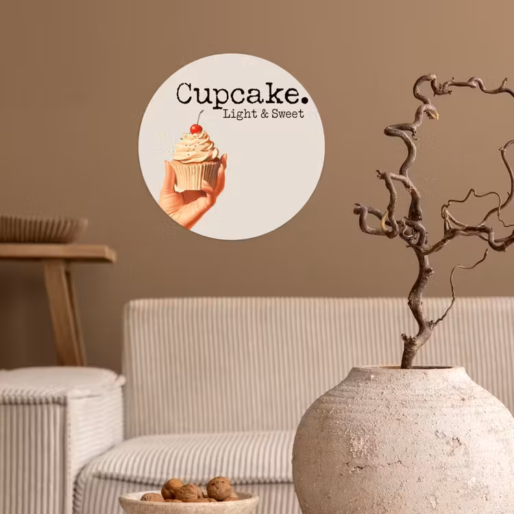 Behangcirkel - Cupcake - Zoet - Kers — 2