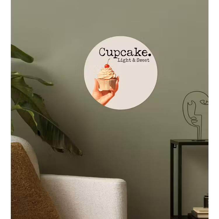 Behangcirkel - Cupcake - Zoet - Kers — 3