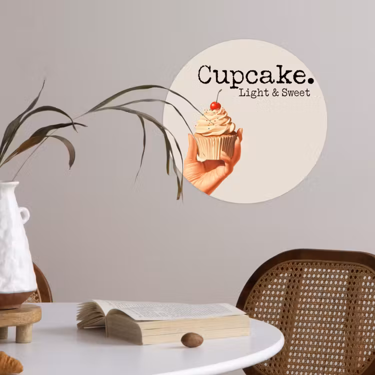 Behangcirkel - Cupcake - Zoet - Kers — 4