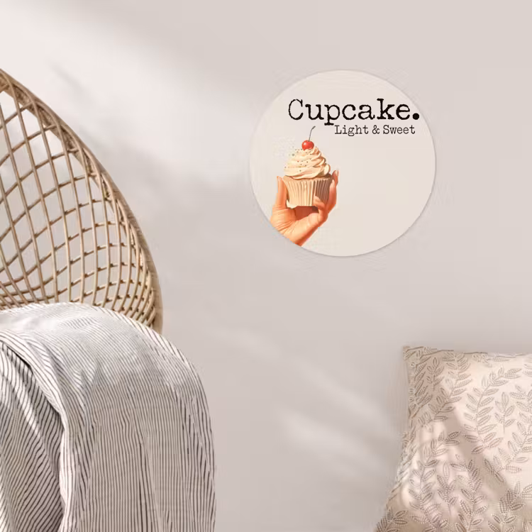 Behangcirkel - Cupcake - Zoet - Kers — 5