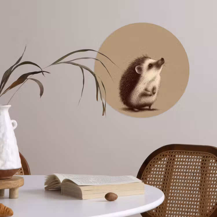 Behangcirkel - Egel - Snuitje - Bruin - Stekels — 4