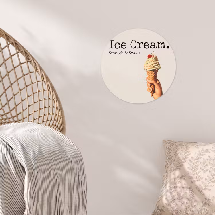 Behangcirkel - Ice cream - Softijs - Kleurrijk - Kers — 5
