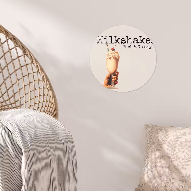 Behangcirkel - Milkshake - Kers - Rietje — 5