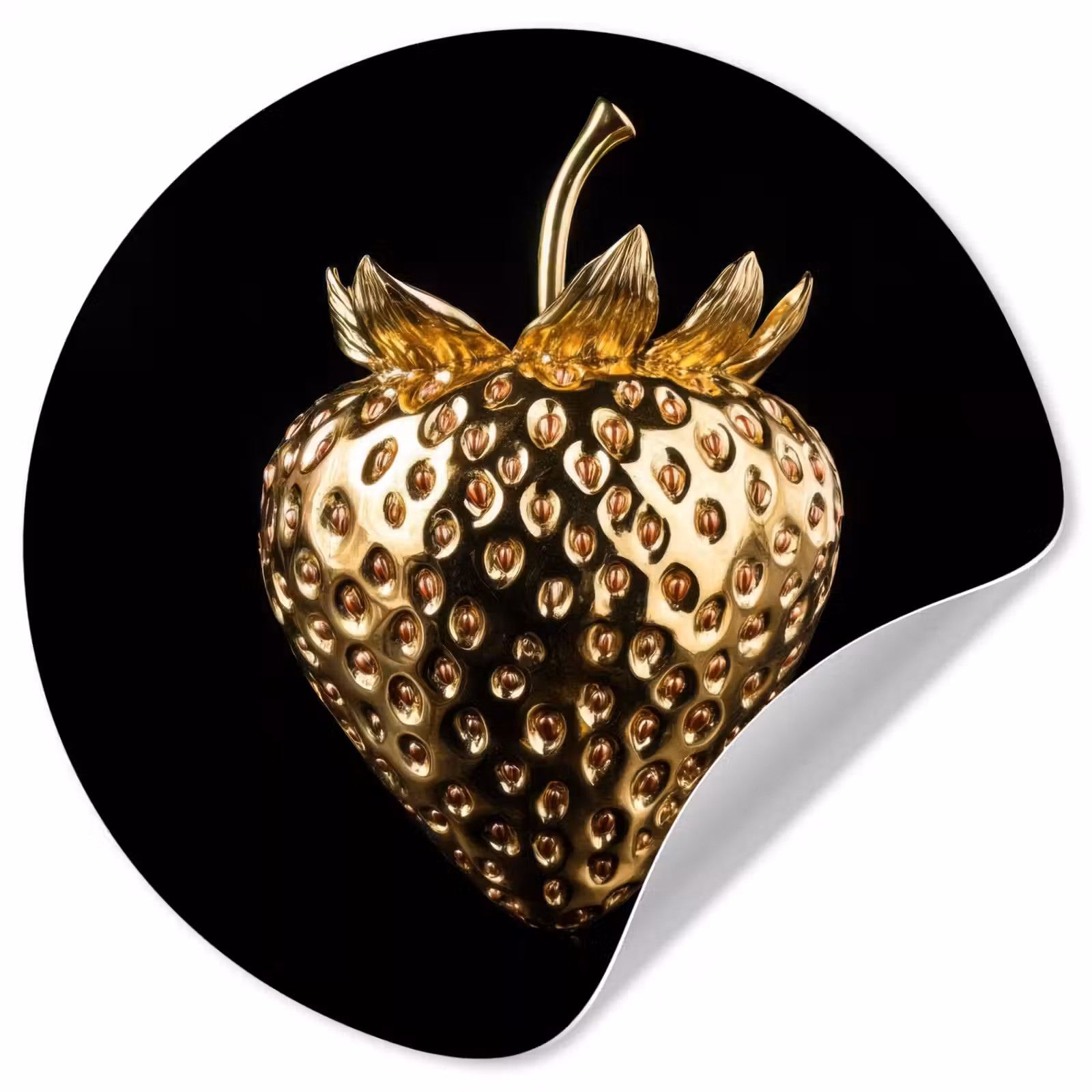 Behangcirkel - Aardbei - Goud - Zwart - Chrome — 1