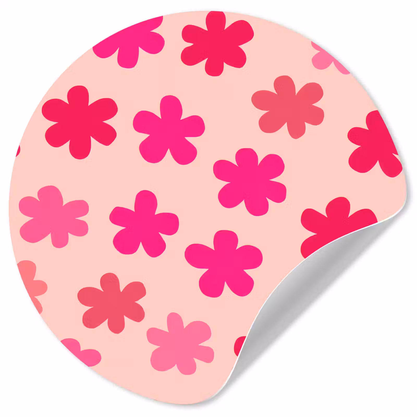 Behangcirkel - Bloemen - Patroon - Roze — 1