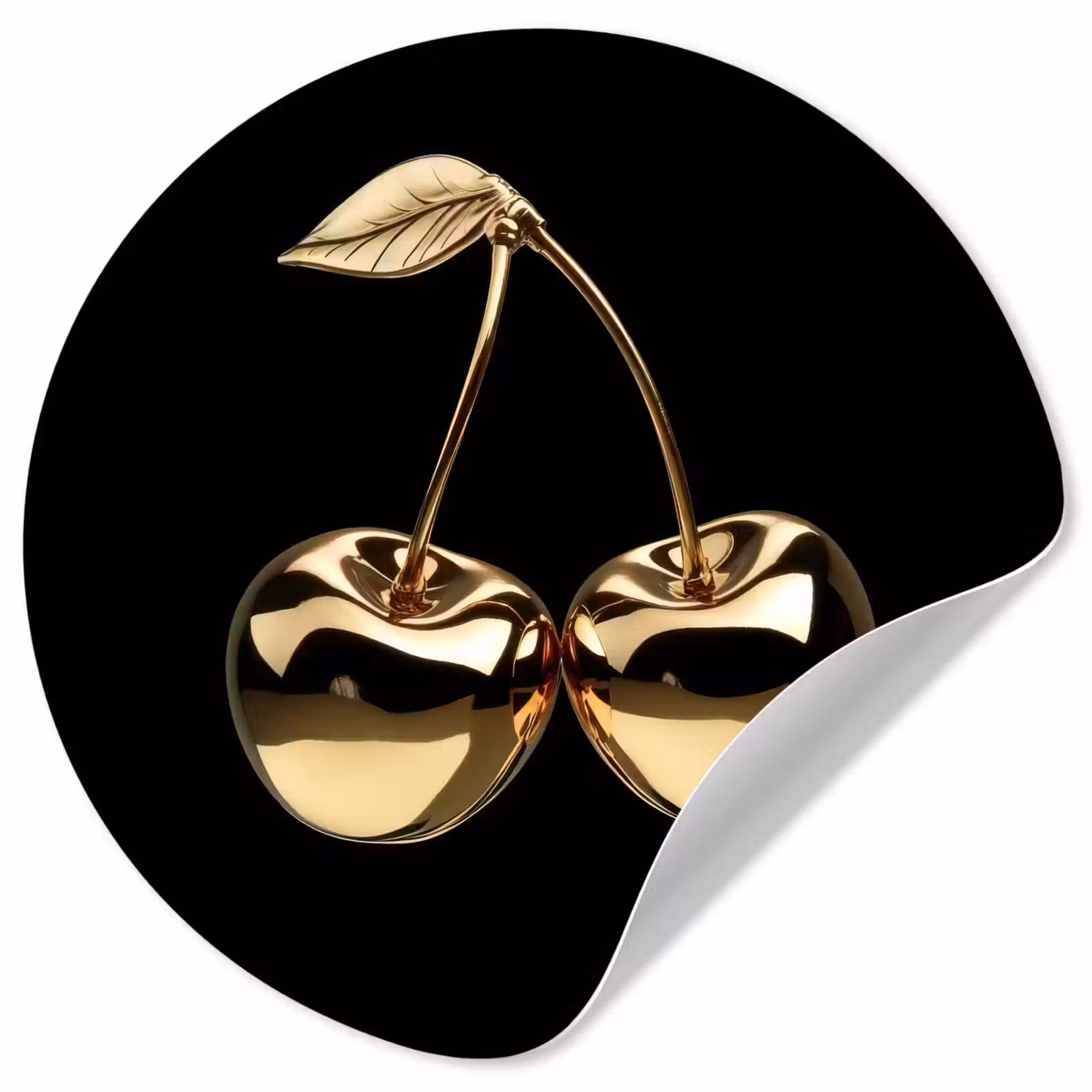 Behangcirkel - Kersen - Zwart - Goud - Chrome — 1