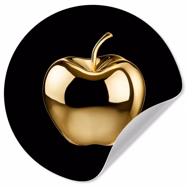 Behangcirkel - Appel - Goud - Chrome - Zwart — 1