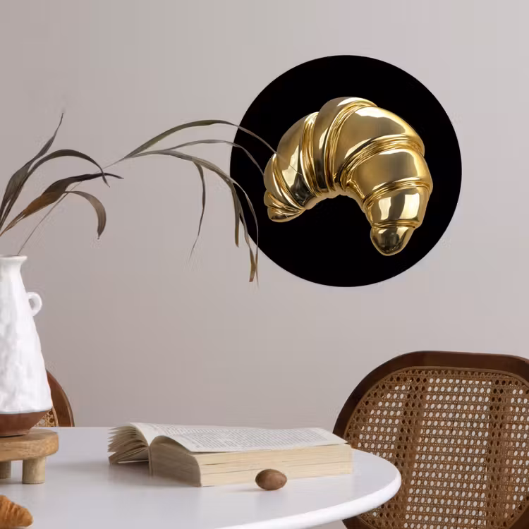 Behangcirkel - Croissant - Brood - Goud - Zwart — 4