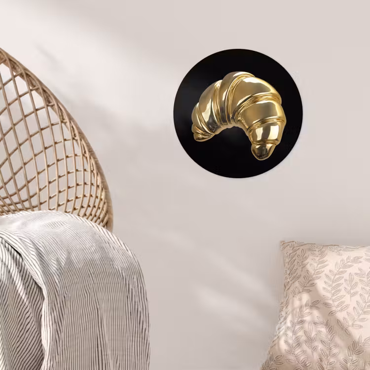 Behangcirkel - Croissant - Brood - Goud - Zwart — 5