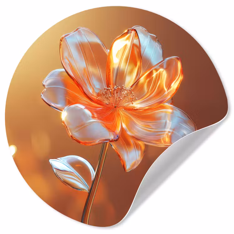 Behangcirkel - Glazen - Bloem - Zonlicht — 1