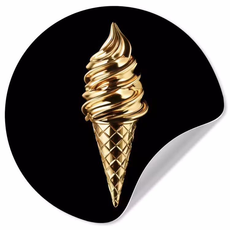 Behangcirkel - Ijs - Goud - Zwart - Eten — 1