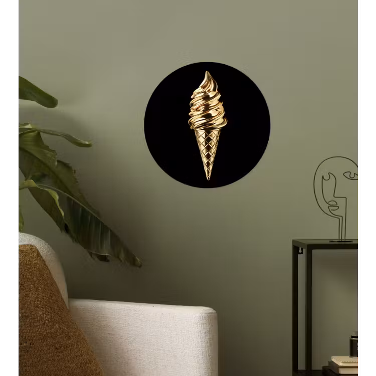 Behangcirkel - Ijs - Goud - Zwart - Eten — 3