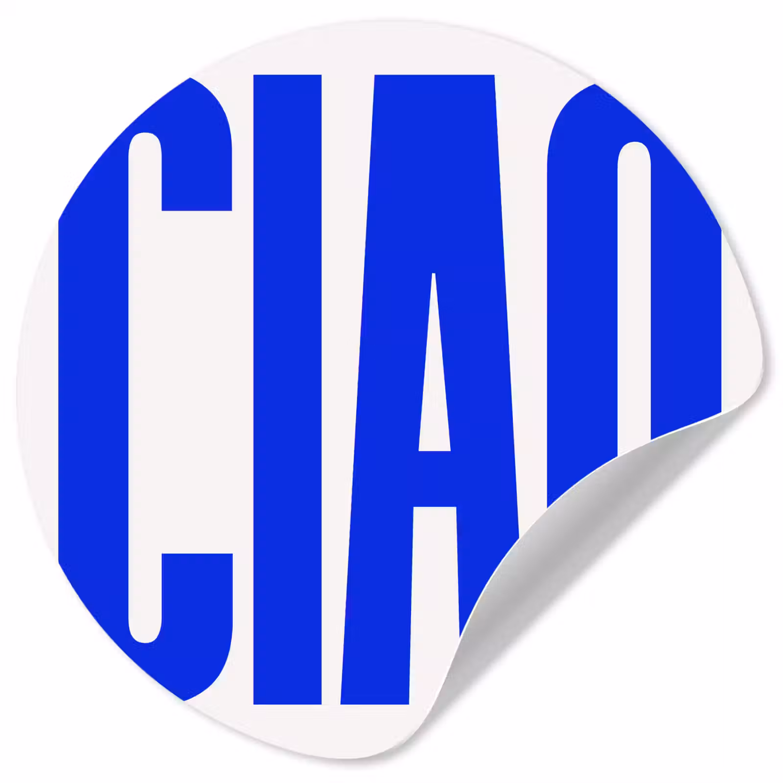Behangcirkel - Ciao - Hoofdletters - Blauw - Minimalistisch — 1