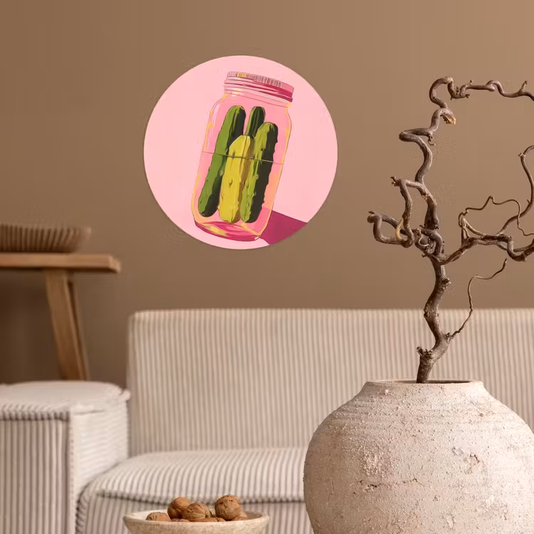 Behangcirkel - Augurken - Pot - Schaduw - Roze — 2