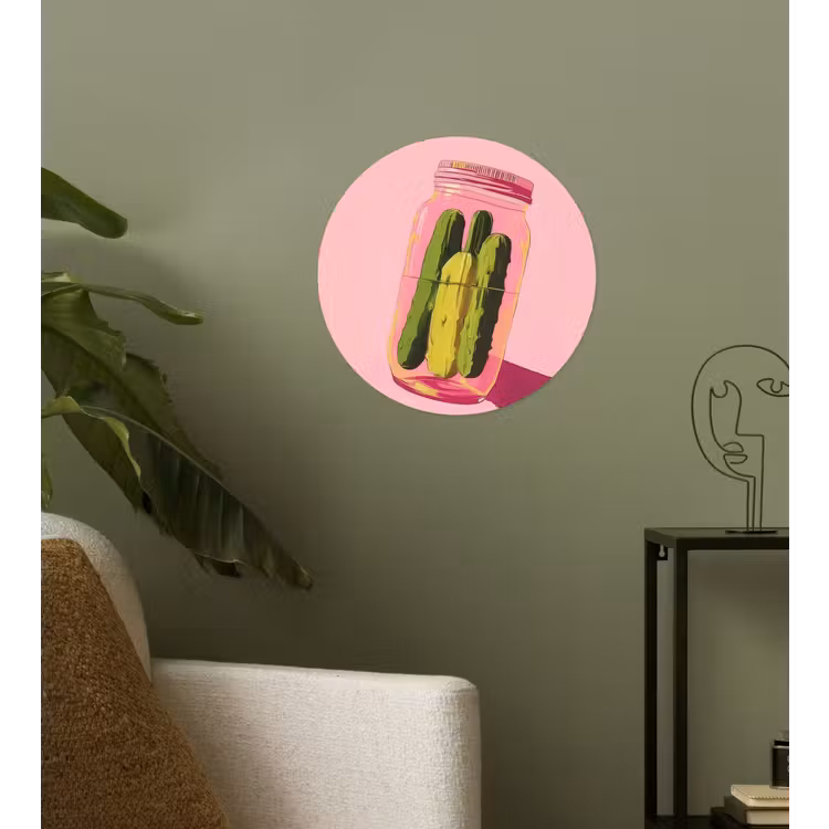 Behangcirkel - Augurken - Pot - Schaduw - Roze — 3