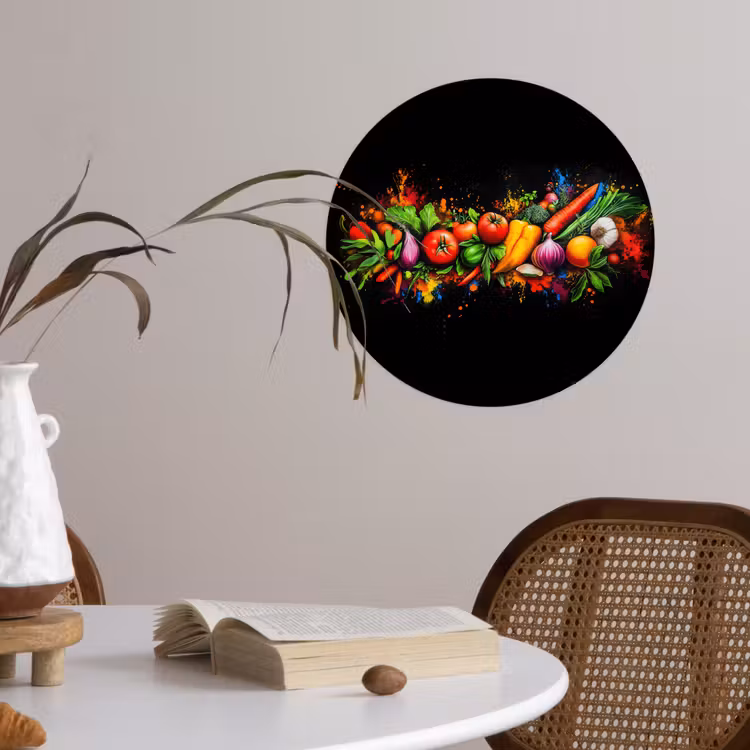 Behangcirkel - Groente - Eten - Kruiden - Graffiti - Koken — 4