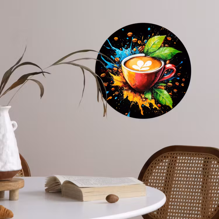 Behangcirkel - Koffie - Graffiti - Drinken - Abstract — 4