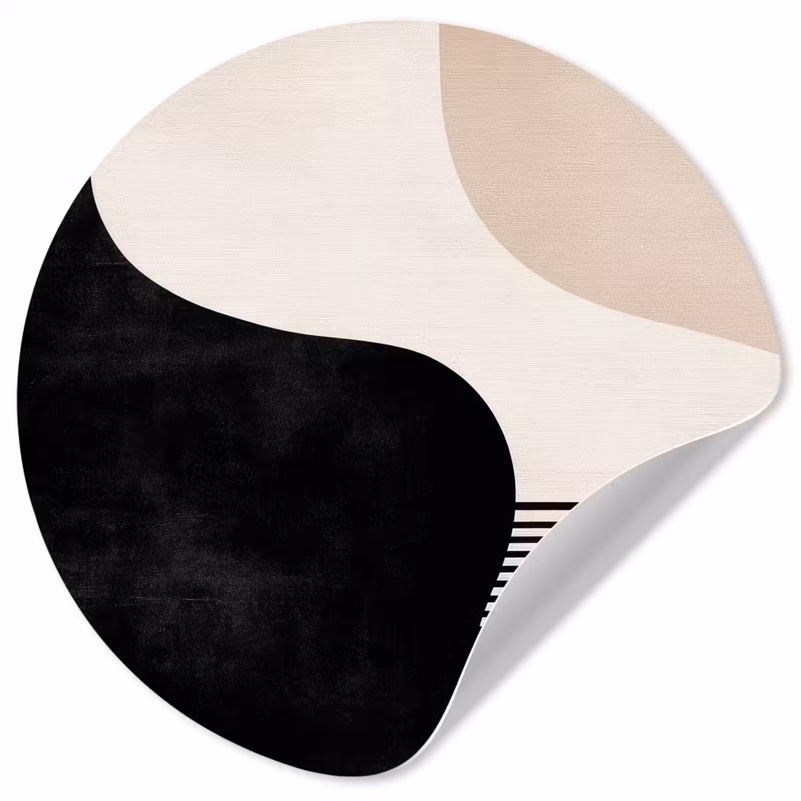 Behangcirkel - Abstract - Japandi - Beige - Modern — 1