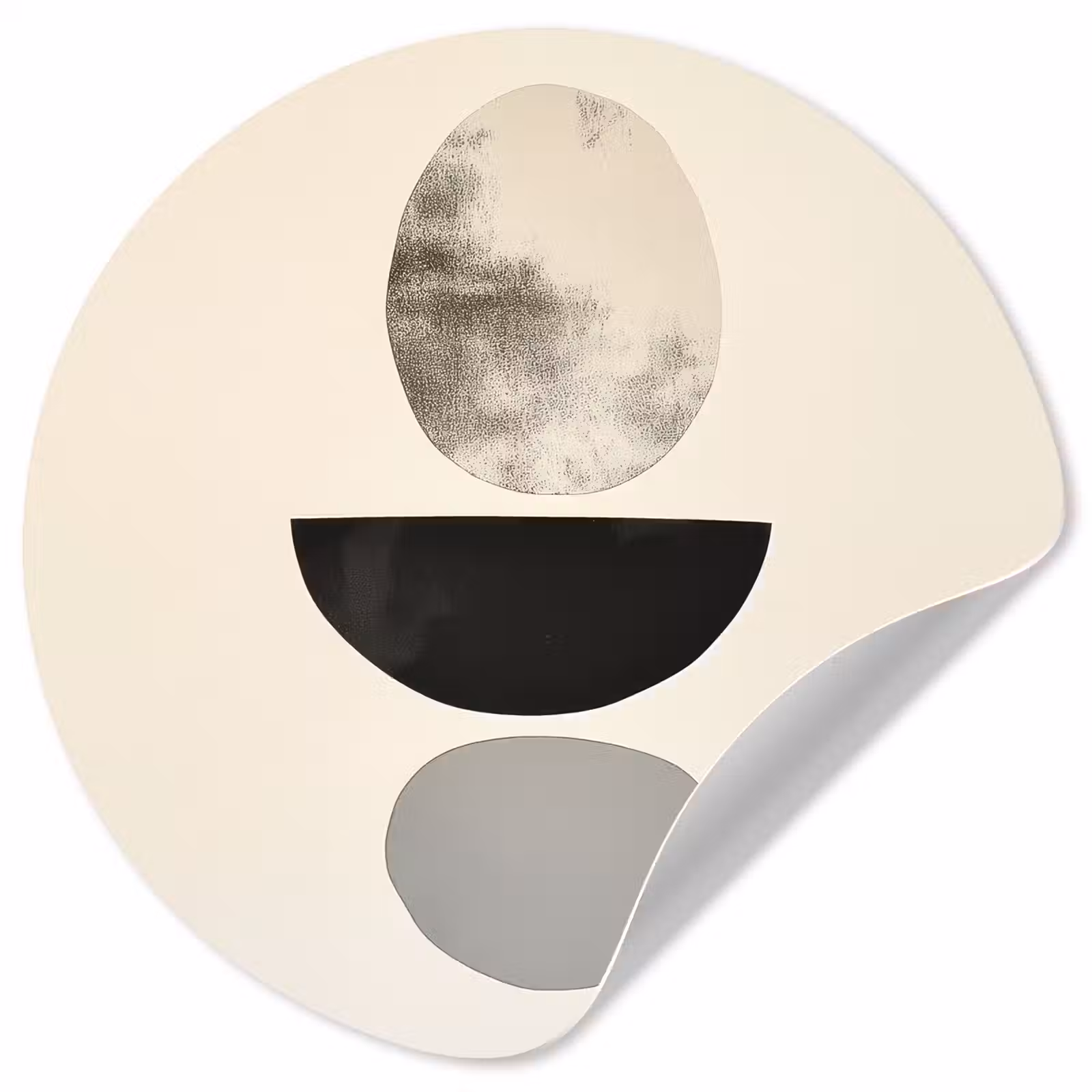 Behangcirkel - Beige - Japandi - Wabi sabi — 1