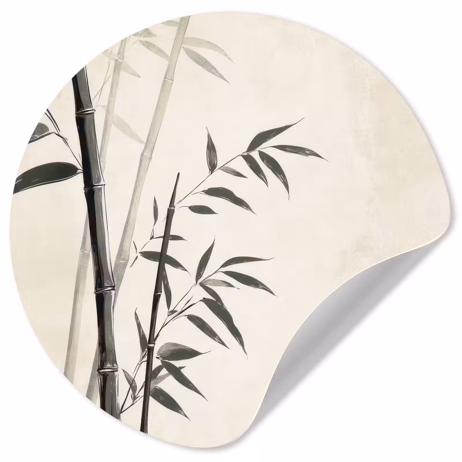 Behangcirkel - Japandi - Bamboe - Beige — 1