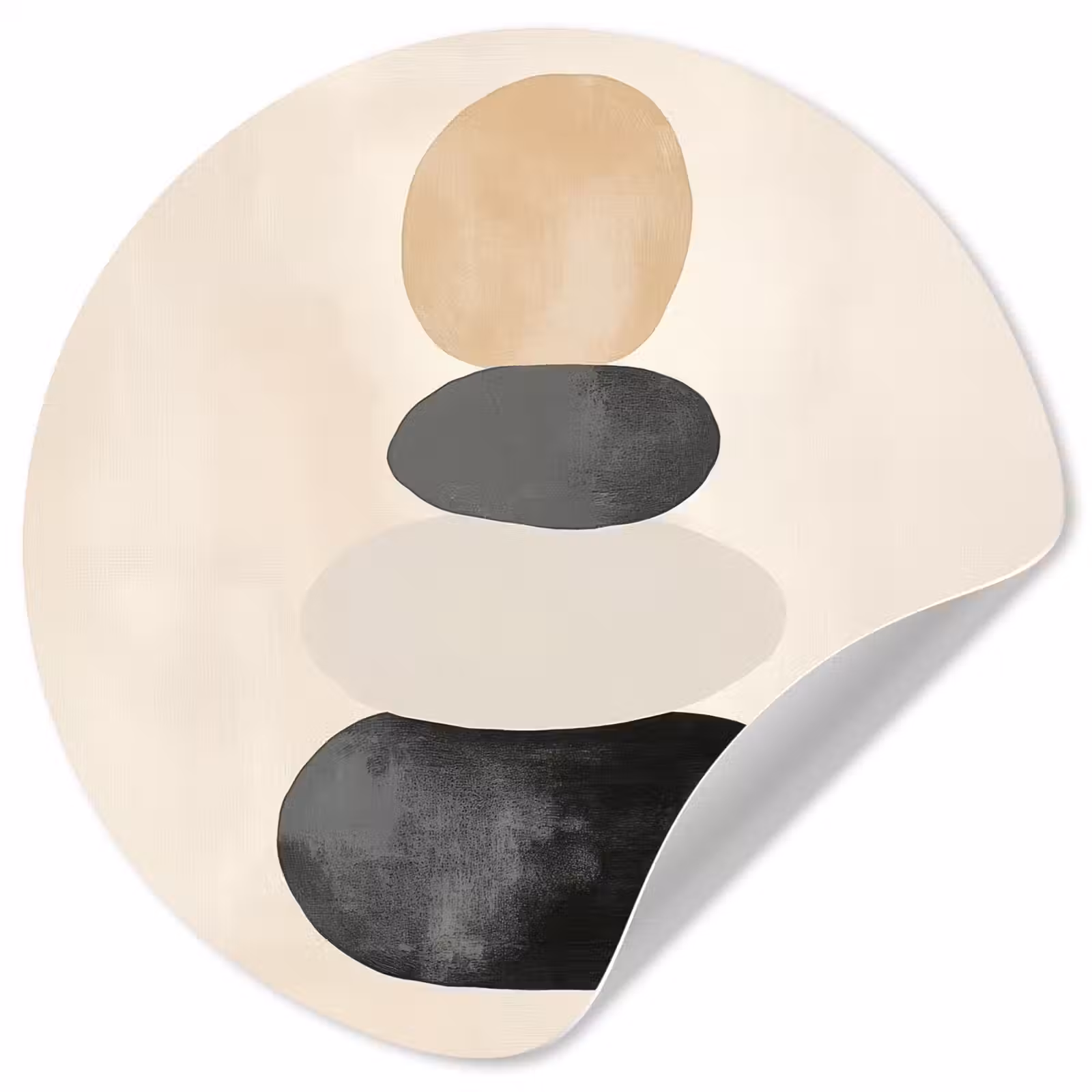 Behangcirkel - Japandi - Wabi sabi - Beige — 1