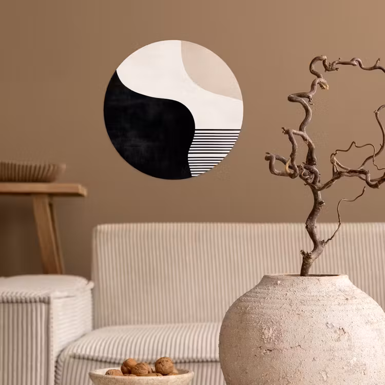 Behangcirkel - Abstract - Japandi - Beige - Modern — 2