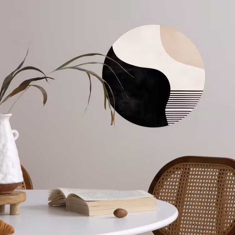 Behangcirkel - Abstract - Japandi - Beige - Modern — 4