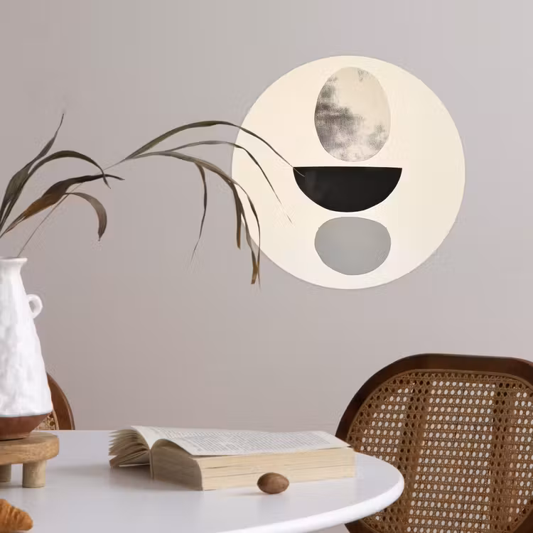 Behangcirkel - Beige - Japandi - Wabi sabi — 4