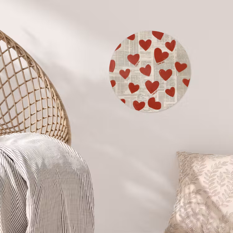 Behangcirkel - Hartjes - Krant - Loveyou — 5