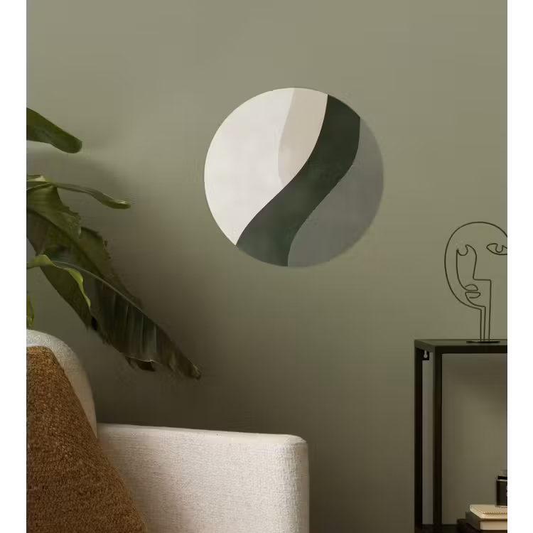 Behangcirkel - Japandi - Groen - Abstract - Modern — 3
