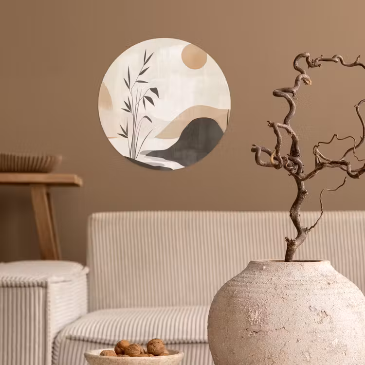 Behangcirkel - Japandi - Landschap - Beige — 2