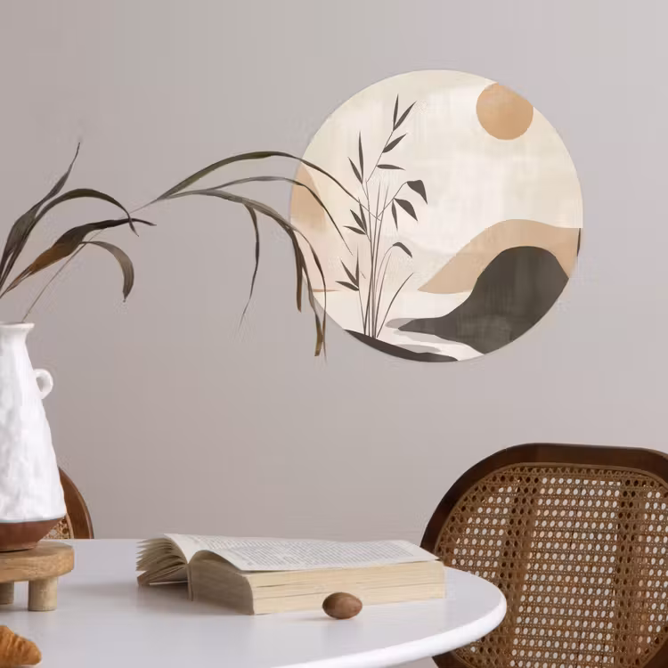 Behangcirkel - Japandi - Landschap - Beige — 4