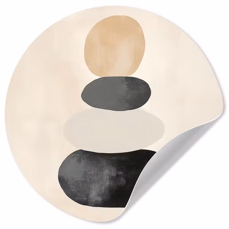 Behangcirkel - Japandi - Wabi sabi - Beige — 1