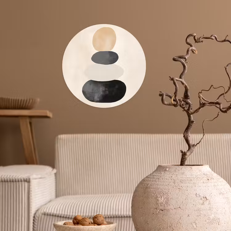 Behangcirkel - Japandi - Wabi sabi - Beige — 2