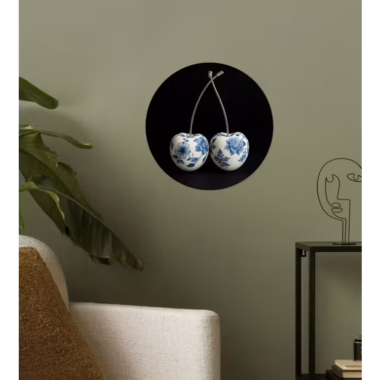 Behangcirkel - Kersen - Delfts blauw - Fruit — 3