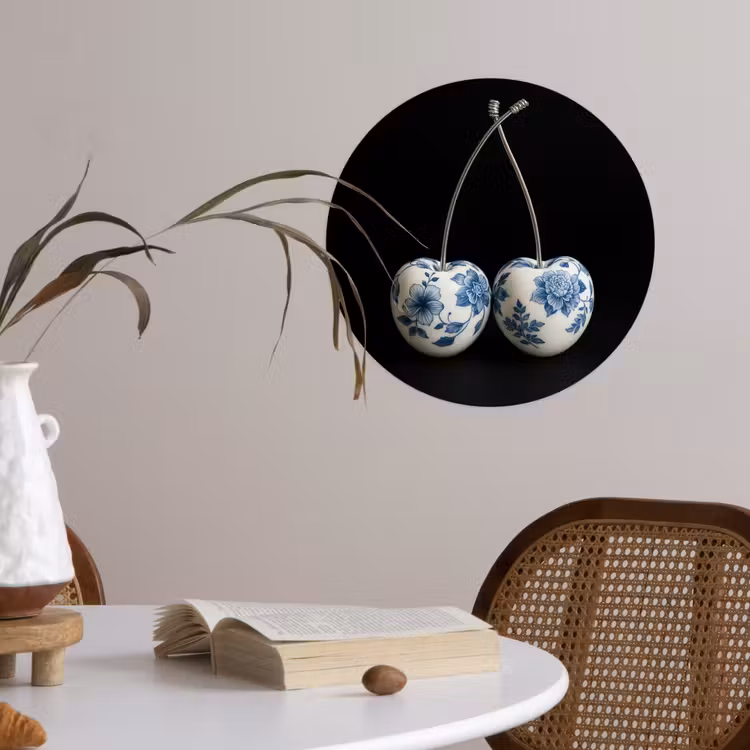 Behangcirkel - Kersen - Delfts blauw - Fruit — 4