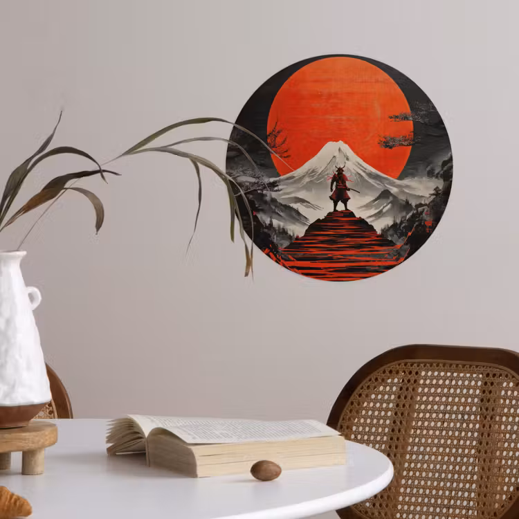 Behangcirkel - Krijger - Rode trappen - Zon - Berg — 4