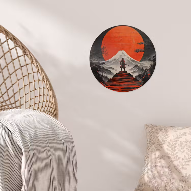 Behangcirkel - Krijger - Rode trappen - Zon - Berg — 5