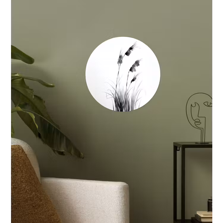 Behangcirkel - Minimalistisch - Stelen - Wit — 3