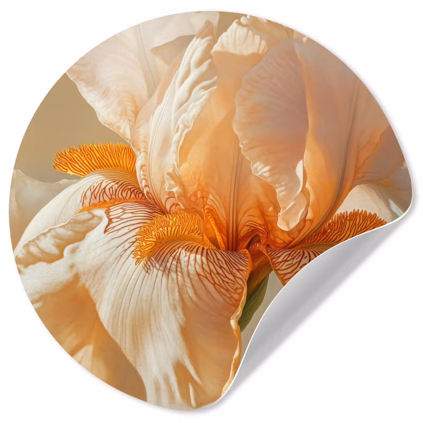 Behangcirkel - Close up - Oranje - Iris — 1