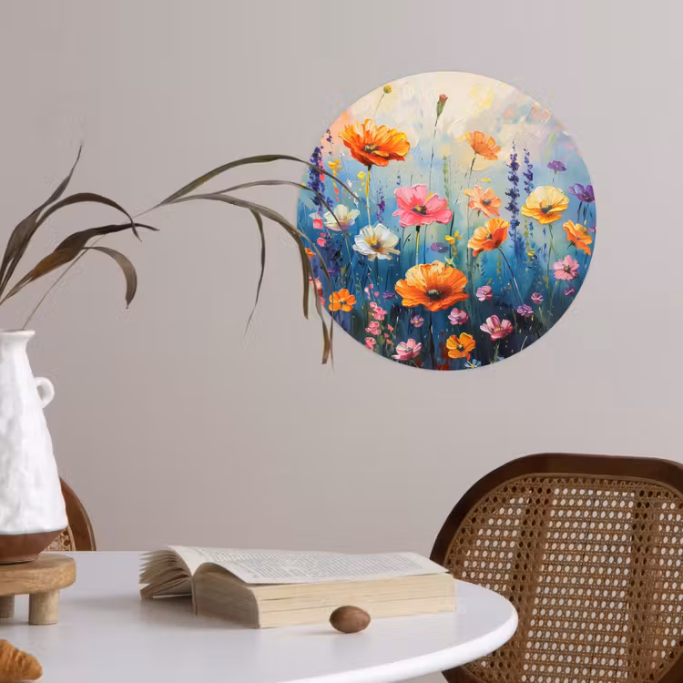 Behangcirkel - Bloemen - Natuur - Waterverf - Kunst — 4