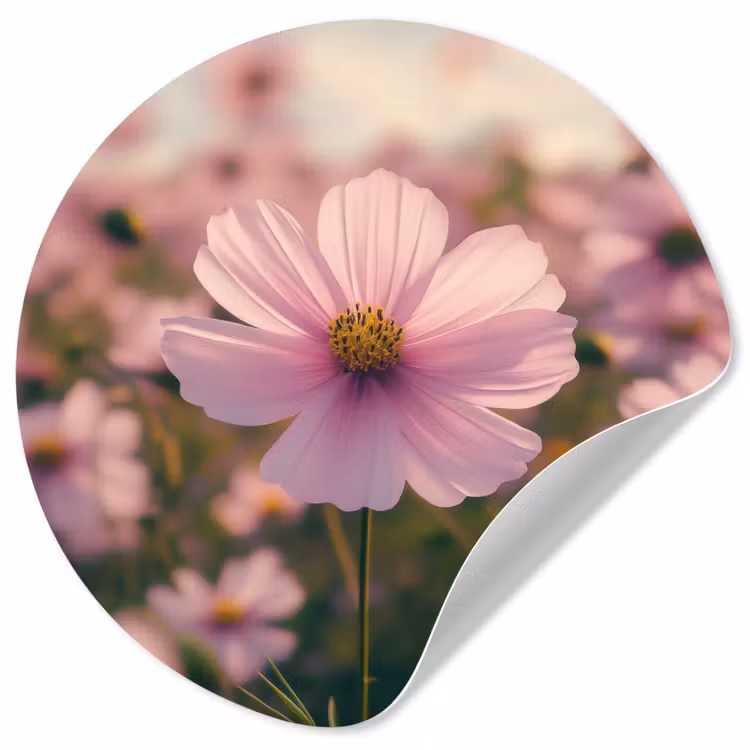 Behangcirkel - Bloemen - Paars - Wazig — 1