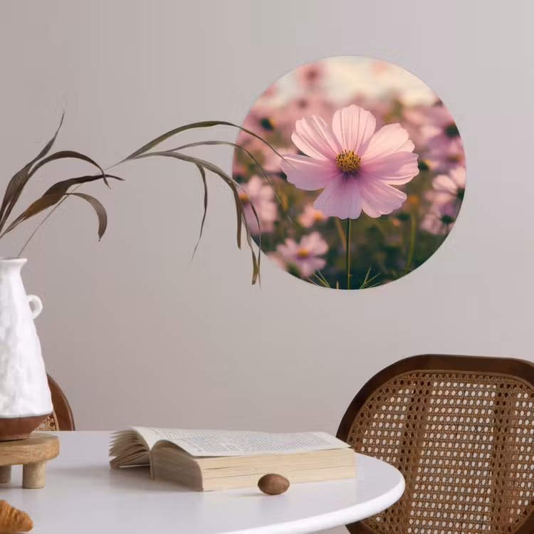 Behangcirkel - Bloemen - Paars - Wazig — 4