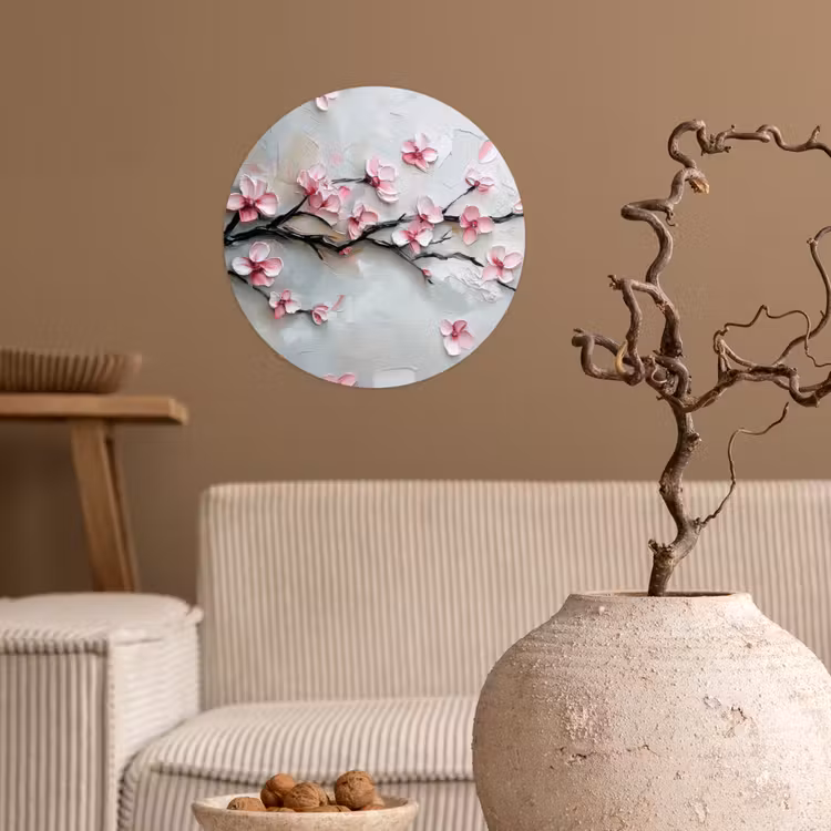 Behangcirkel - Bloesem - Kunstzinnig - Roze - Sakura — 2