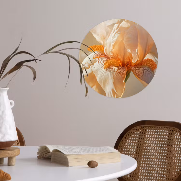 Behangcirkel - Close up - Oranje - Iris — 4