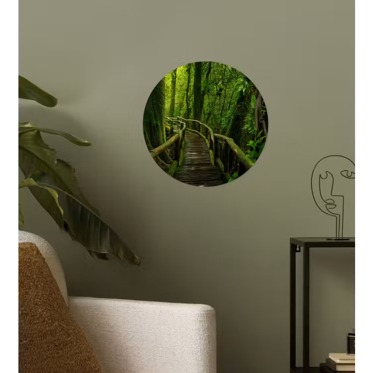 Behangcirkel - Jungle - Brug - Mos - Natuur - Tropisch — 3
